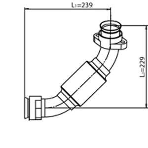 Слика на издувна цевка DINEX 54232 за камион Mercedes Actros MP2, MP3 1841, L, LL - 408 коњи дизел