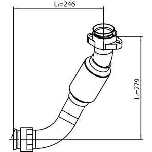 Слика на издувна цевка DINEX 54233 за камион Mercedes Actros MP2, MP3 2635 L - 354 коњи дизел