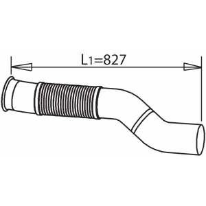 Слика на издувна цевка DINEX 56259 за камион Mercedes Actros MP2, MP3 1841, L, LL - 408 коњи дизел