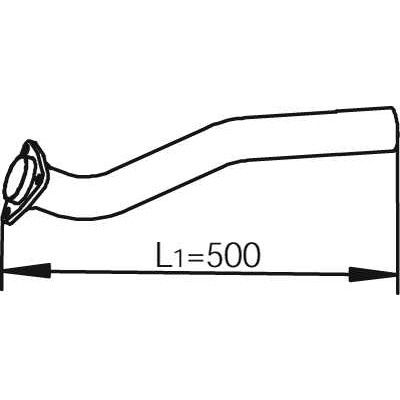 Слика на издувна цевка DINEX 62115 за камион Renault Maxity 130.35 - 130 коњи дизел