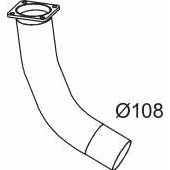 Слика на издувна цевка DINEX 64143 за камион Renault C 1982 CBH 385.34 - 385 коњи дизел