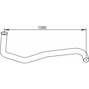 Слика на издувна цевка DINEX 64167 за камион Renault Midliner M 150.11/C SP - 150 коњи дизел