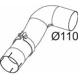 Слика на издувна цевка DINEX 64203 за камион Renault Manager G 300.13 - 302 коњи дизел
