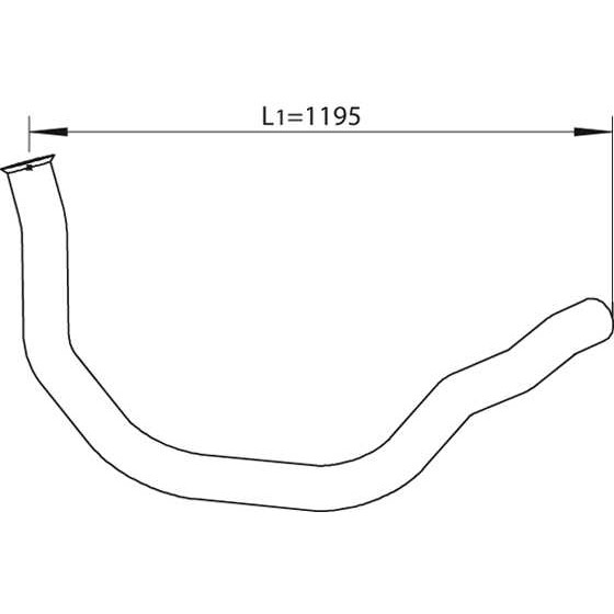 Слика на издувна цевка DINEX 64265 за камион Renault Midliner M 150.11/C SP - 150 коњи дизел
