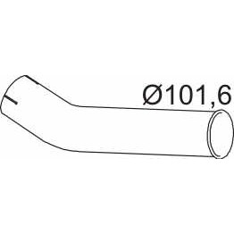 Слика на издувна цевка DINEX 64607 за камион Renault C 300.24 - 302 коњи дизел