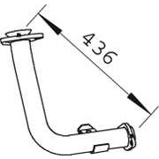 Слика на издувна цевка DINEX 66116 за Renault Master Bus (T) 2.4 D - 72 коњи дизел