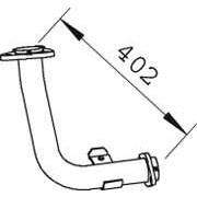 Слика на издувна цевка DINEX 66117 за Renault Master Bus (T) 2.4 D - 72 коњи дизел
