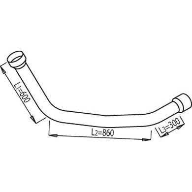 Слика на издувна цевка DINEX 68110 за камион Scania 2 Series 82 M/210 - 211 коњи дизел