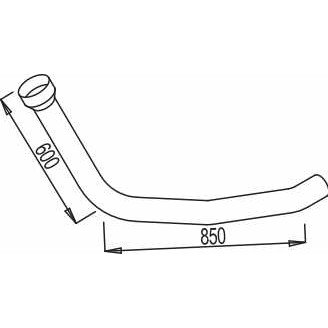 Слика на издувна цевка DINEX 68149 за камион Scania 2 Series 112 M/305 - 305 коњи дизел