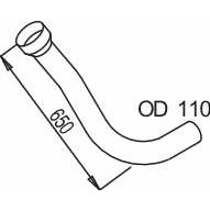 Слика на издувна цевка DINEX 68170 за камион Scania 3 Series 143 M/470 - 471 коњи дизел