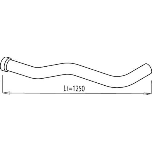 Слика на издувна цевка DINEX 68172 за камион Scania 3 Series 143 M/450 - 450 коњи дизел