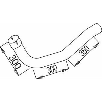 Слика на издувна цевка DINEX 68177 за камион Scania 2 Series 112 H/305 - 305 коњи дизел