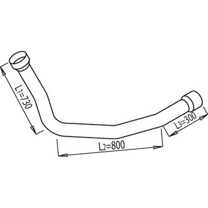 Слика на издувна цевка DINEX 68180 за камион Scania 3 Series 93 M/280 - 282 коњи дизел
