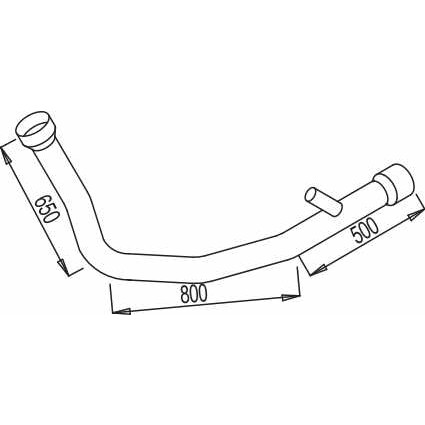 Слика на издувна цевка DINEX 68198 за камион Scania 3 Series 93 M/210 - 211 коњи дизел
