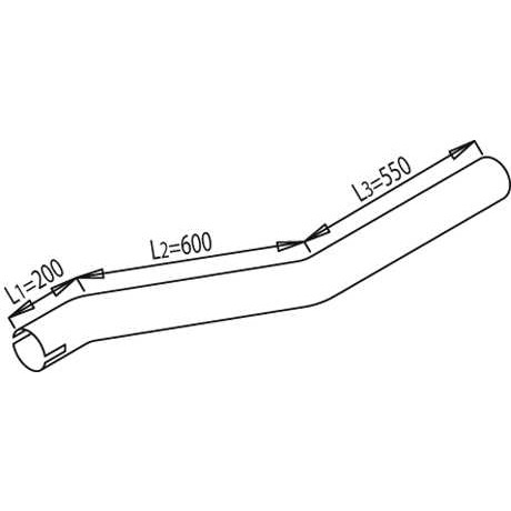 Слика на издувна цевка DINEX 68200 за камион Scania 3 Series 93 M/250 - 252 коњи дизел
