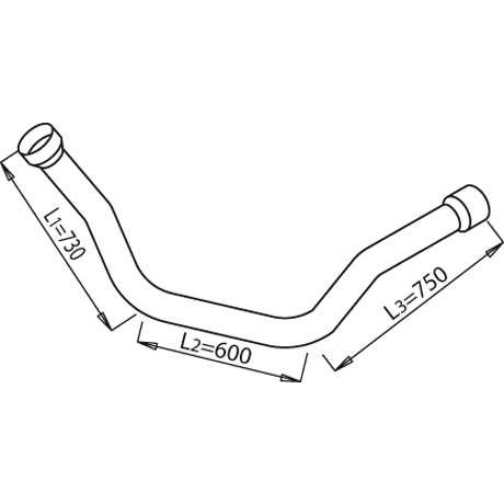 Слика на издувна цевка DINEX 68201 за камион Scania 3 Series 93 M/250 - 252 коњи дизел