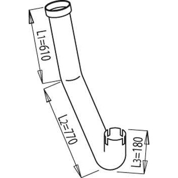 Слика на издувна цевка DINEX 68227 за камион Scania 3 Series 93 M/280 - 282 коњи дизел