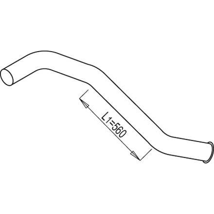 Слика на издувна цевка DINEX 68652 за камион Scania 3 Series 93 M/280 - 282 коњи дизел