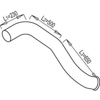 Слика на издувна цевка DINEX 68674 за камион Scania 3 Series 143 M/470 - 471 коњи дизел