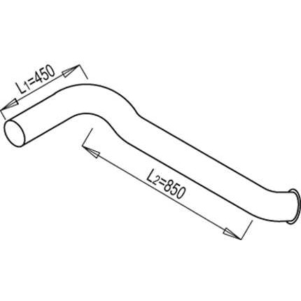 Слика на издувна цевка DINEX 68689 за камион Scania 3 Series 143 M/470 - 471 коњи дизел