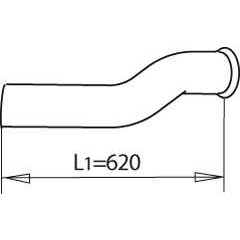 Слика на издувна цевка DINEX 81226 за камион Volvo B 10 B10M - 276 коњи дизел