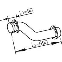 Слика на издувна цевка DINEX 82163 за камион Volvo FL 250-14 - 250 коњи дизел