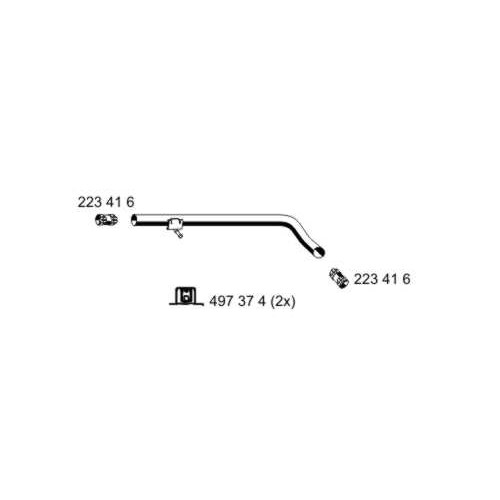 Слика на издувна цевка ERNST 202404 за Audi A3 (8L1) 1.9 TDI - 110 коњи дизел