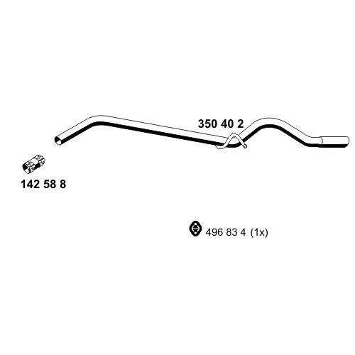 Слика на издувна цевка ERNST 350402 за Mercedes A-Class (w169) A 160 (169.031, 169.331) - 95 коњи бензин