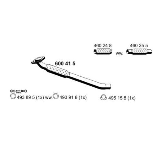 Слика на издувна цевка ERNST 600415 за камион Iveco Daily 2 Platform 35 C 12 , 35 S 12 (AEKA14A1, AEKA14AA, AEKA64A1...) - 116 коњи дизел