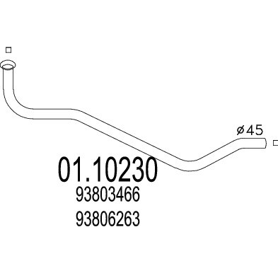 Слика на Издувна цевка MTS 01.10230