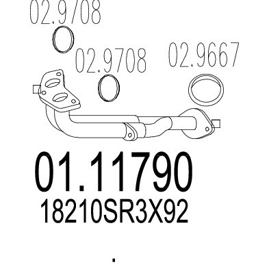 Слика на Издувна цевка MTS 01.11790