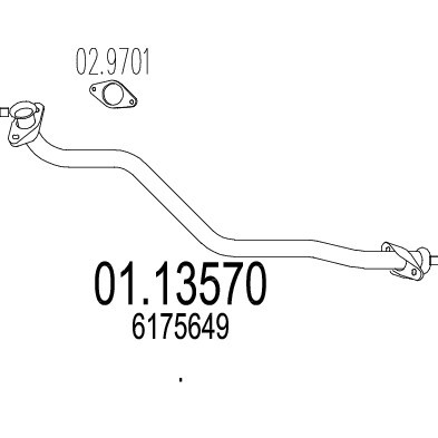 Слика на издувна цевка MTS 01.13570 за Ford Scorpio 1 (GAE,GGE) 2.5 D - 69 коњи дизел