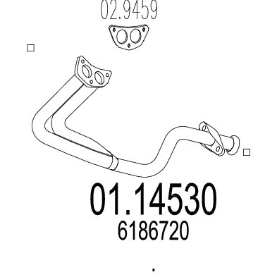 Слика на издувна цевка MTS 01.14530 за Ford Fiesta 3 (gfj) 1.1 - 55 коњи бензин