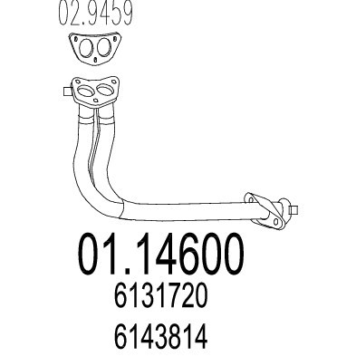 Слика на Издувна цевка MTS 01.14600