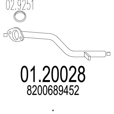 Слика на Издувна цевка MTS 01.20028