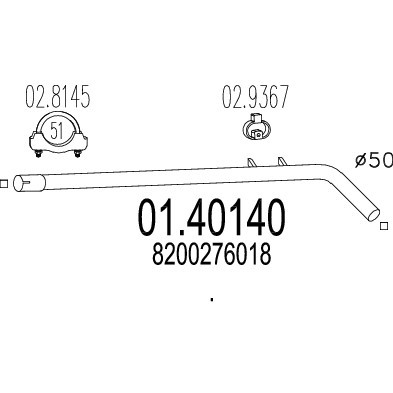 Слика на Издувна цевка MTS 01.40140