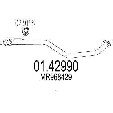 Слика на издувна цевка MTS 01.42990 за Mitsubishi Montero (H6W,H7W) 1.8  (H76W, H66W) - 114 коњи бензин