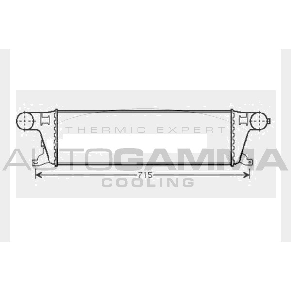 Слика на интеркулер AUTOGAMMA 104485 за Jaguar X-Type Estate 2.2 D - 155 коњи дизел