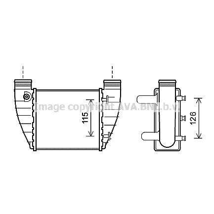 Слика на Интеркулер AVA QUALITY COOLING AIA4345