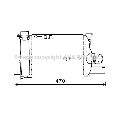 Слика на интеркулер AVA QUALITY COOLING DAA4013 за Renault Clio 4 Grandtour 1.5 dCi 110 - 110 коњи дизел