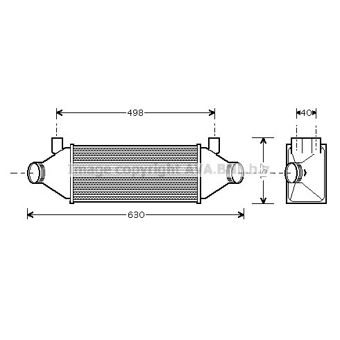 Слика на интеркулер AVA QUALITY COOLING FDA4314 за Ford Transit Platform (FM,FN) 2.4 DI (F_A_, F_B_, F_C_, F_D_) - 90 коњи дизел