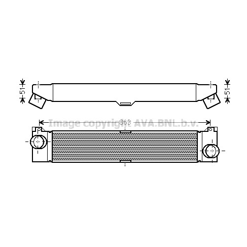 Слика на интеркулер AVA QUALITY COOLING FTA4360 за Citroen Jumper BOX 2.2 HDi 120 - 120 коњи дизел