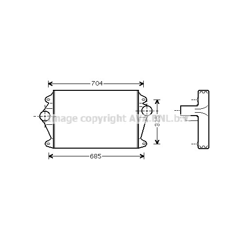 Слика на интеркулер AVA QUALITY COOLING MN4036 за камион MAN M 90 12.152 FK - 150 коњи дизел