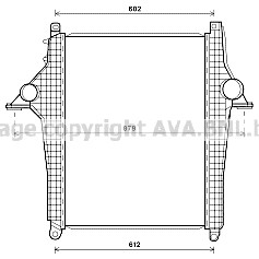 Слика на интеркулер AVA QUALITY COOLING MN4075 за камион MAN TGM 13.240 FAL, FALC, FALRC, FAEC, FAERC, FALR - 240 коњи дизел