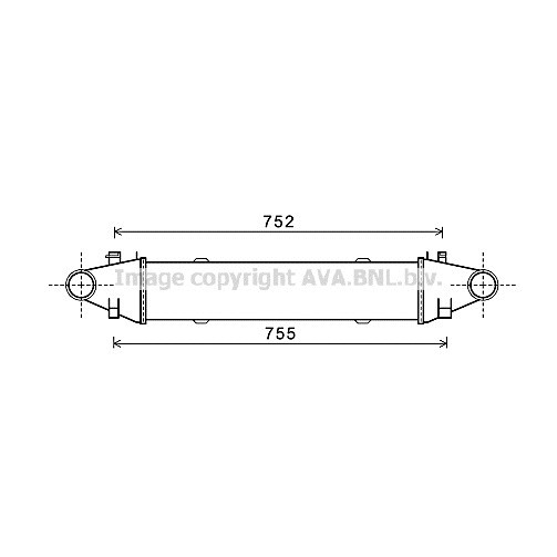 Слика на интеркулер AVA QUALITY COOLING MSA4525 за Mercedes C-class Estate (s204) C 220 CDI - 163 коњи дизел