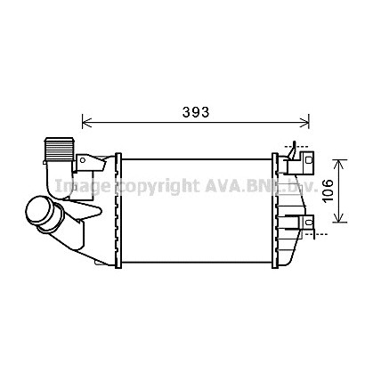 Слика на интеркулер AVA QUALITY COOLING OL4584 за Opel Astra H Van 1.3 CDTI - 90 коњи дизел