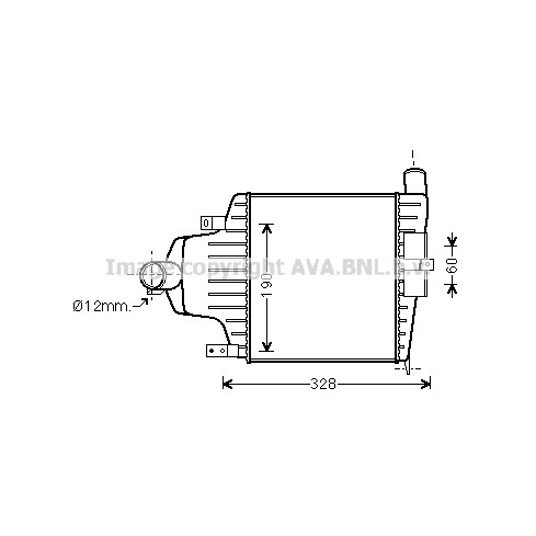 Слика на интеркулер AVA QUALITY COOLING OLA4415 за Opel Astra H GTC 2.0 Turbo - 200 коњи бензин