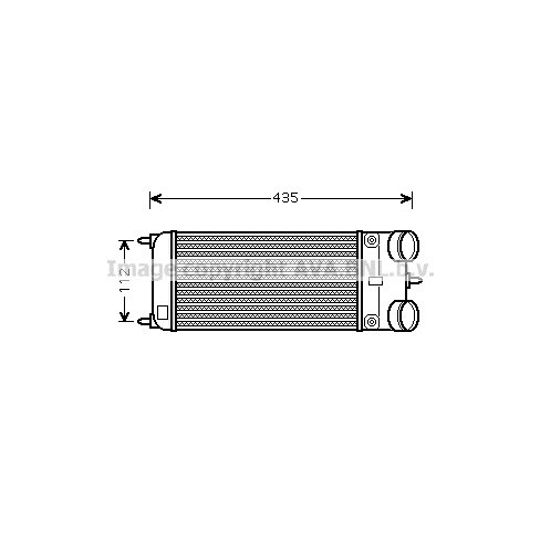 Слика на интеркулер AVA QUALITY COOLING PEA4353 за Citroen C3 Picasso 1.6 HDi 110 - 112 коњи дизел