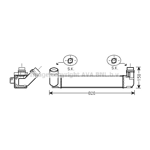 Слика на интеркулер AVA QUALITY COOLING RTA4412 за Renault Megane 3 Grandtour 1.5 dCi (KZ09, KZ0D, KZ1G, KZ1M, KZ1W) - 110 коњи дизел