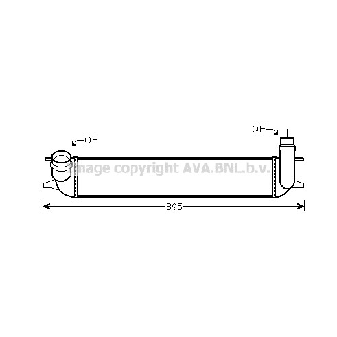 Слика на интеркулер AVA QUALITY COOLING RTA4462 за Renault Laguna 3 Grandtour (KT0-1) 1.6 16V (KT0D) - 110 коњи бензин